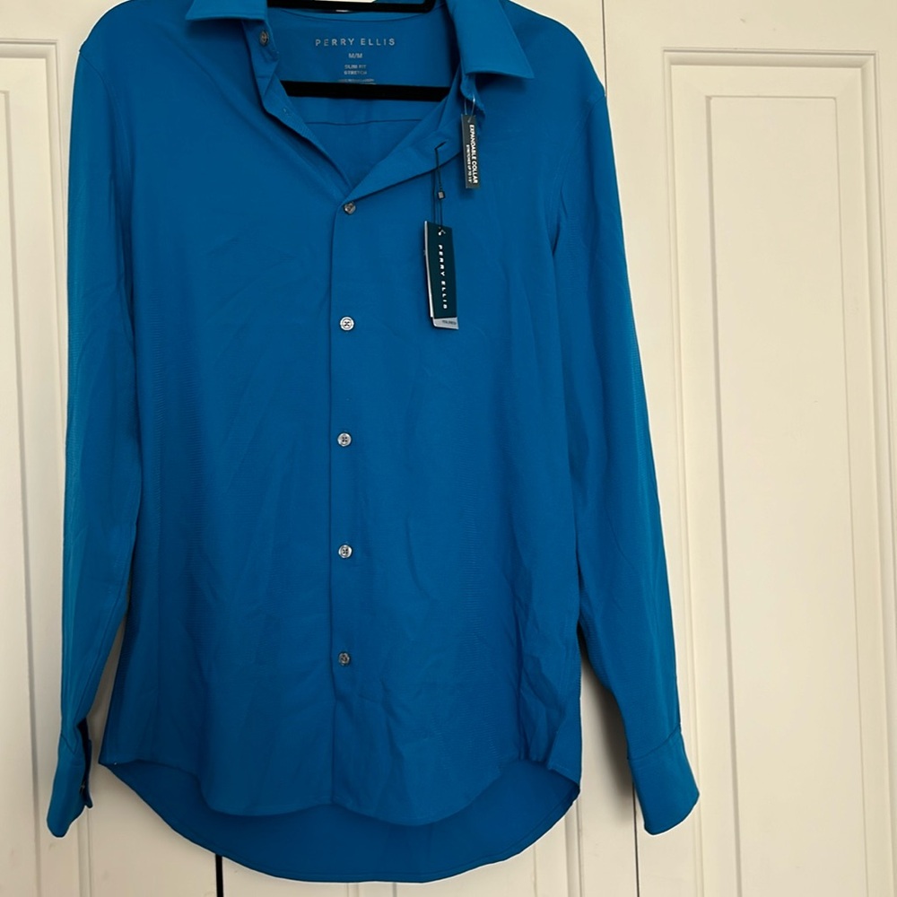 PERRY ELLIS MENS SHIRT SIZE M SLIM FIT